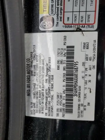 2010 FORD FUSION SE  