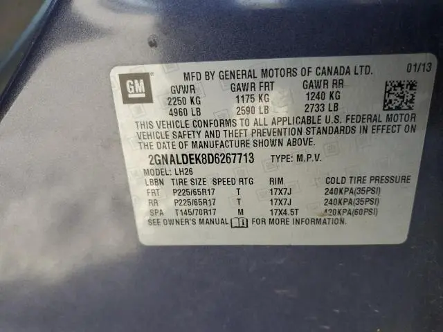 2013 CHEVROLET EQUINOX LT  