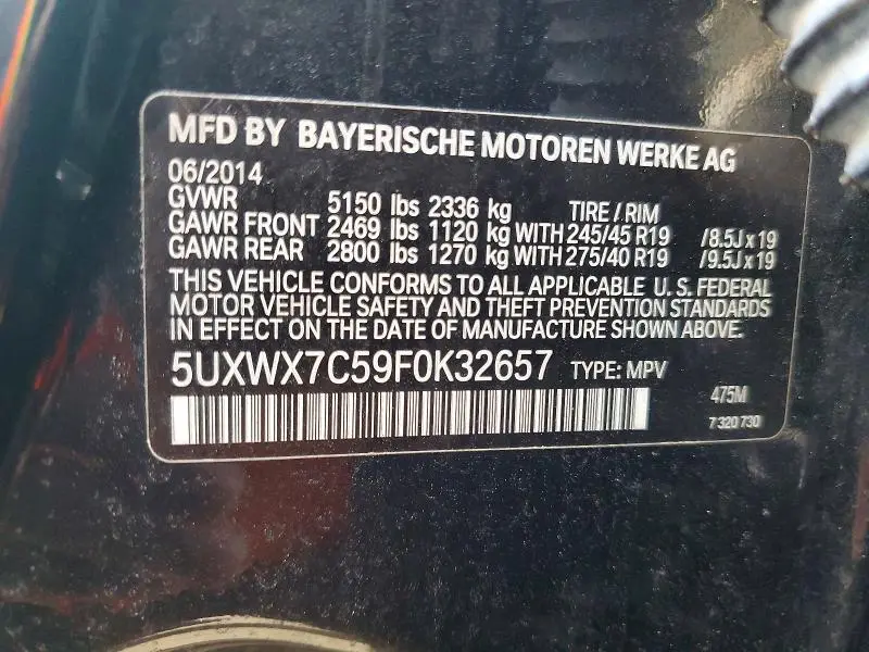 2015 BMW X3 XDRIVE35I  