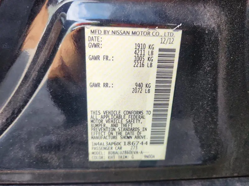 2013 NISSAN ALTIMA 2.5  