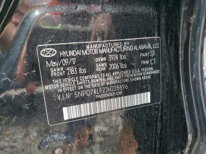 2018 HYUNDAI ELANTRA SE  