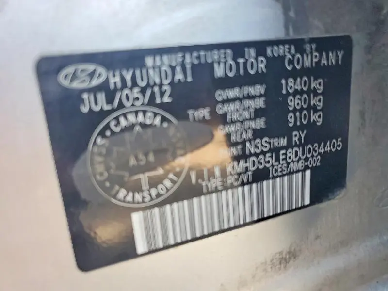 2013 HYUNDAI ELANTRA GT BASE  