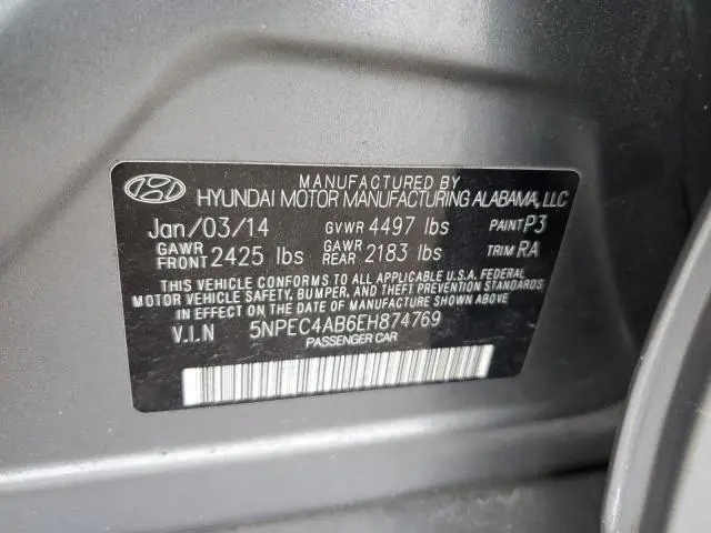 2014 HYUNDAI SONATA SE  