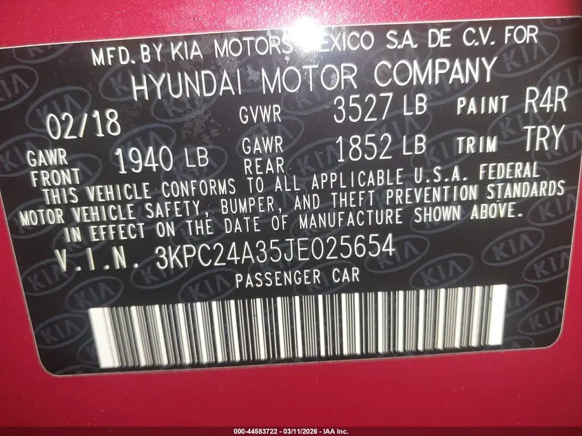 2018 HYUNDAI ACCENT SE