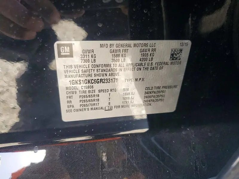 2016 GMC YUKON XL C1500 SLT  