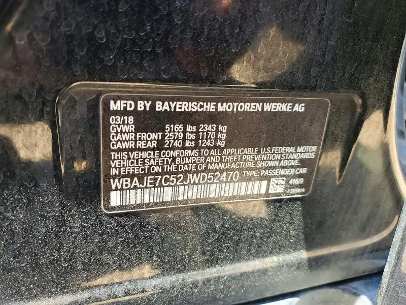 2018 BMW 540 XI  
