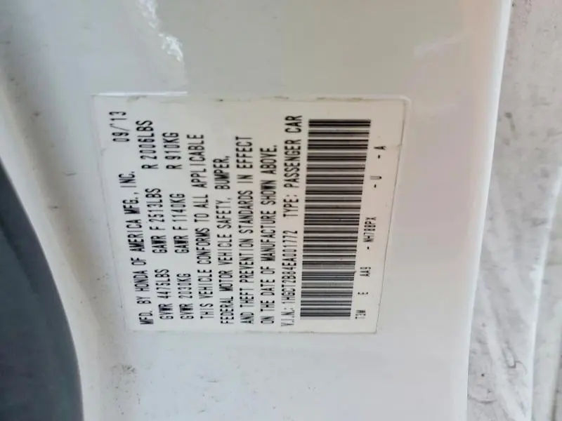 2014 HONDA ACCORD EXL  