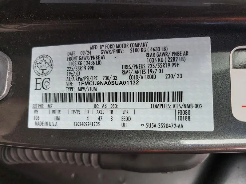 2025 FORD ESCAPE ST LINE SELECT  