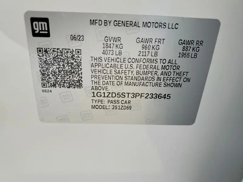 2023 CHEVROLET MALIBU LT  