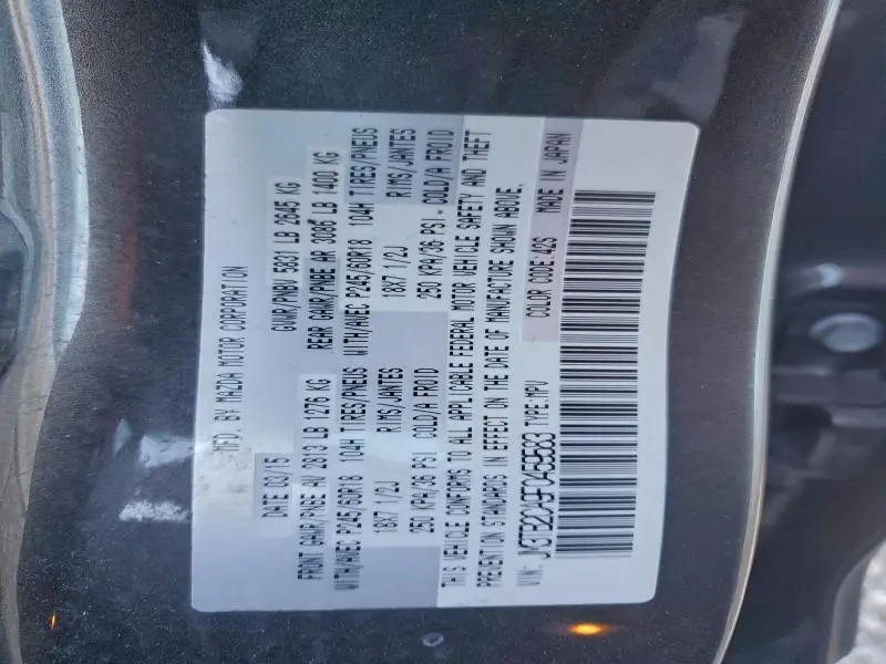 2015 MAZDA CX-9 TOURING  