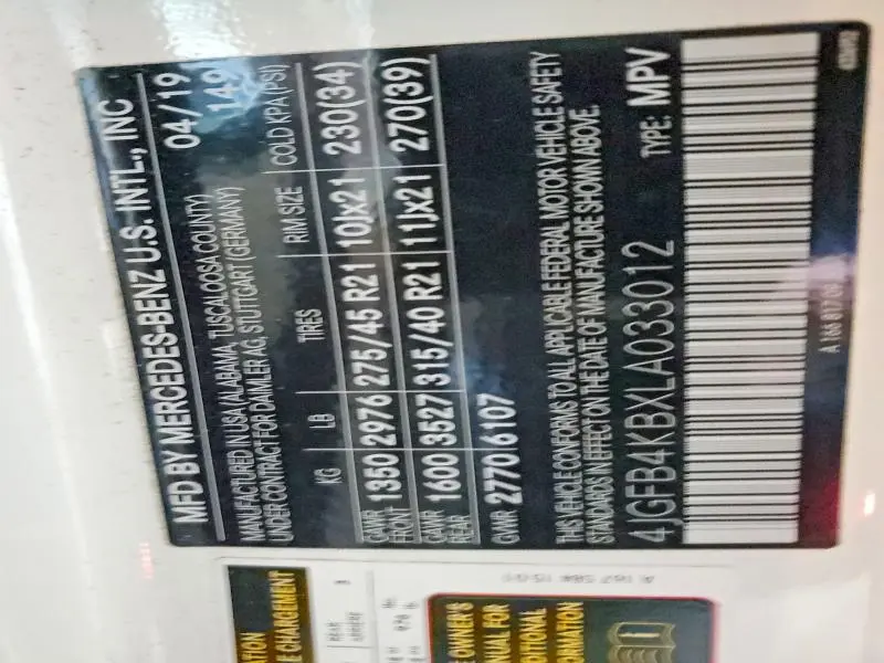 2020 MERCEDES-BENZ GLE 350 4MATIC  