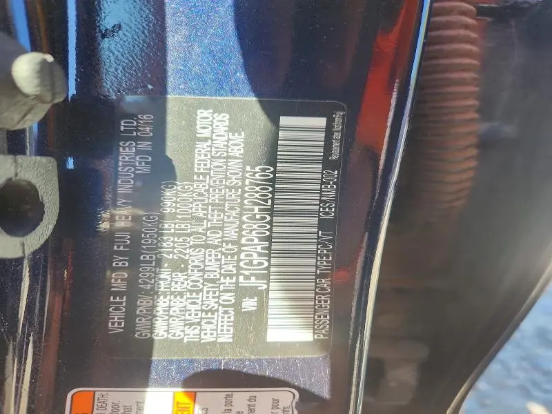 2016 SUBARU IMPREZA SPORT PREMIUM  