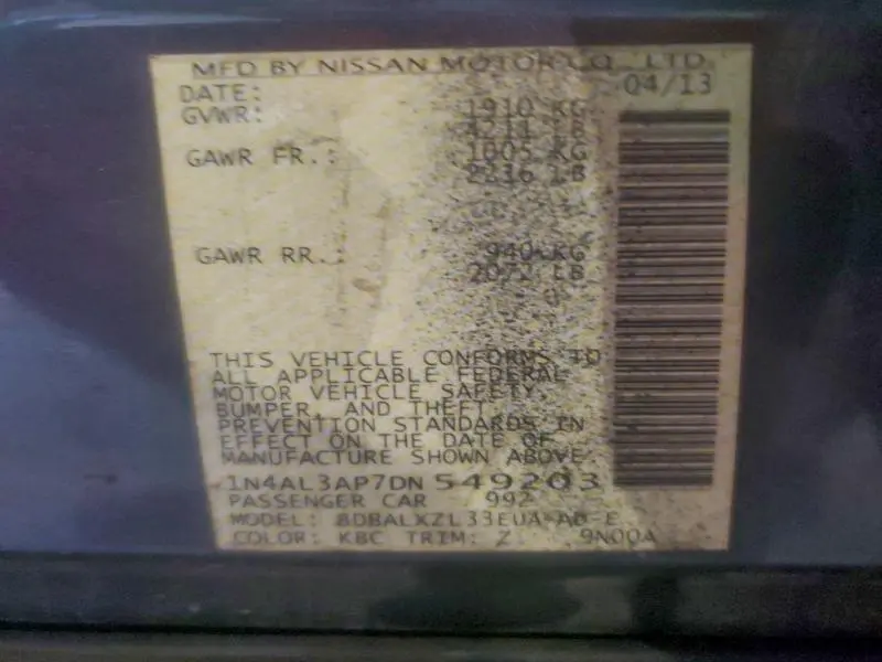 2013 NISSAN ALTIMA 2.5  