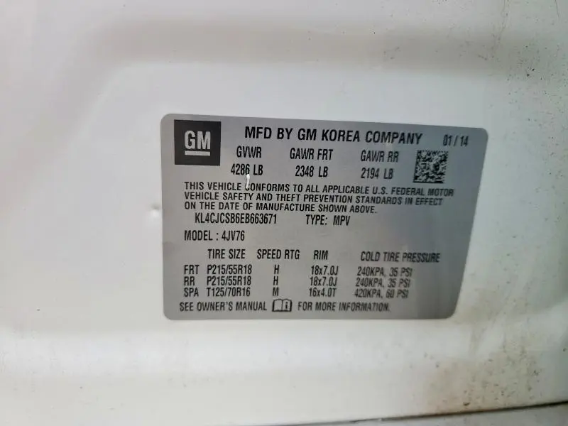2014 BUICK ENCORE   