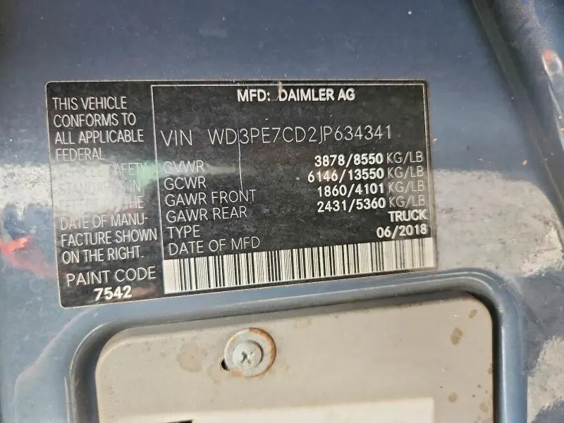 2018 MERCEDES-BENZ SPRINTER 2500  