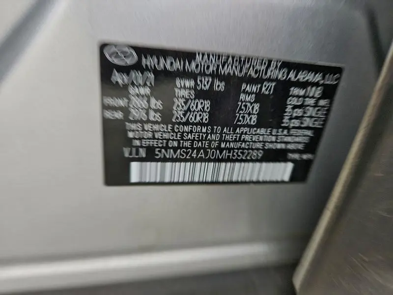 2021 HYUNDAI SANTA FE SEL  