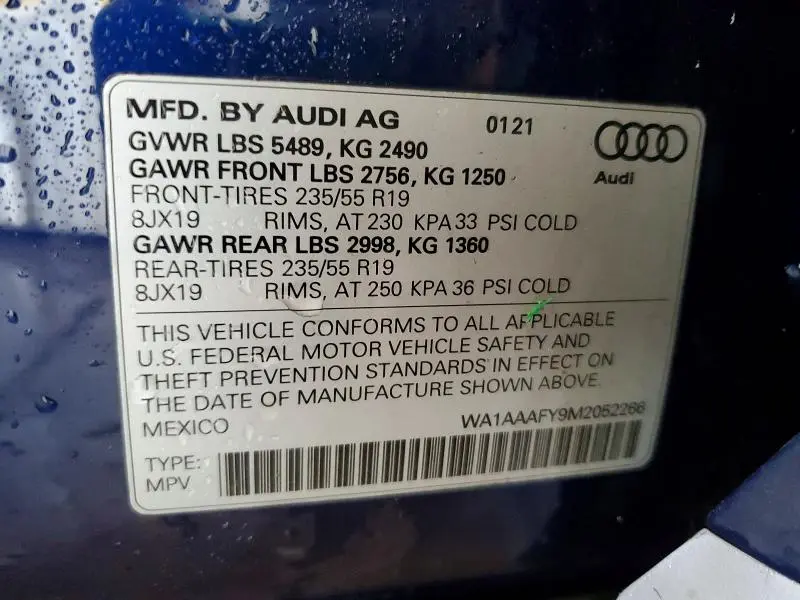 2021 AUDI Q5 PREMIUM  