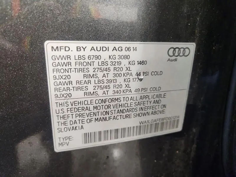 2015 AUDI Q7 PREMIUM PLUS  