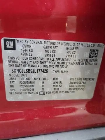 2018 CHEVROLET TRAX 1LT  