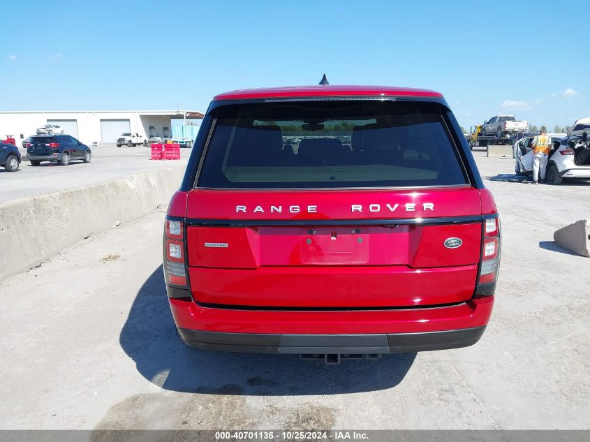 2017 LAND ROVER RANGE ROVER 5.0L V8 SUPERCHARGED