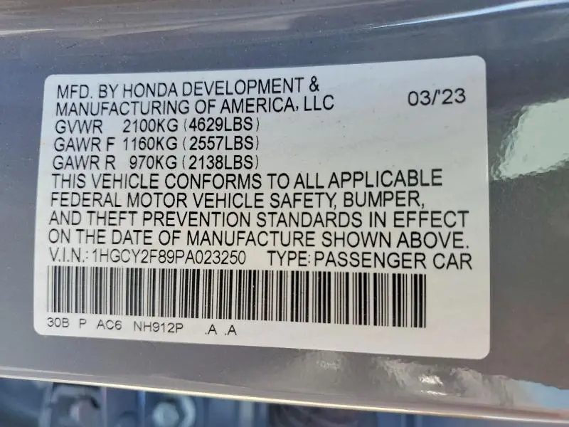 2023 HONDA ACCORD TOURING HYBRID  