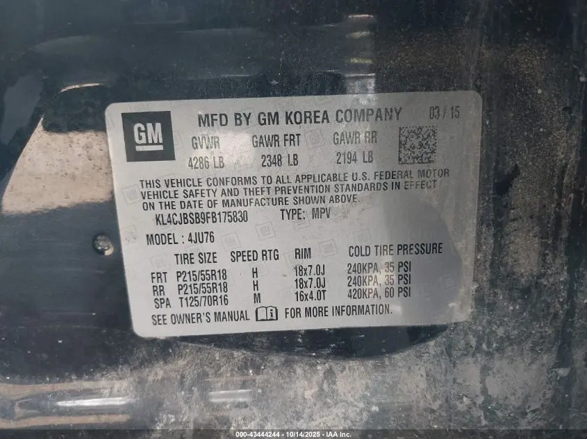 2015 BUICK ENCORE CONVENIENCE