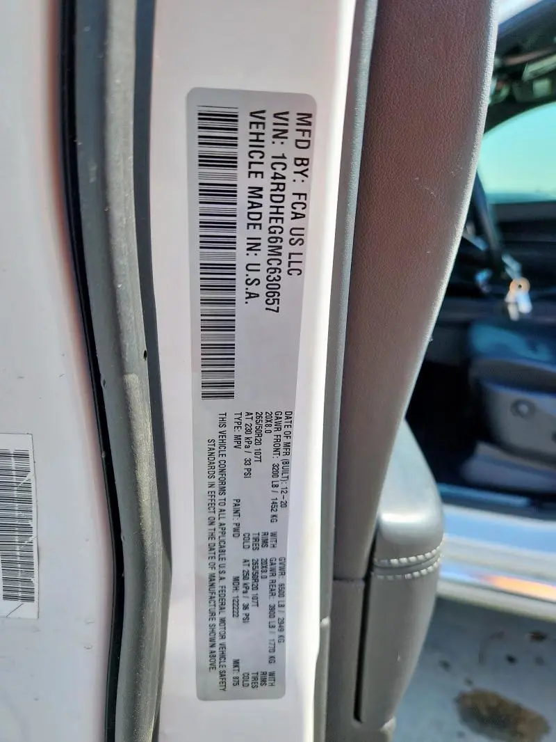 2021 DODGE DURANGO CITADEL  