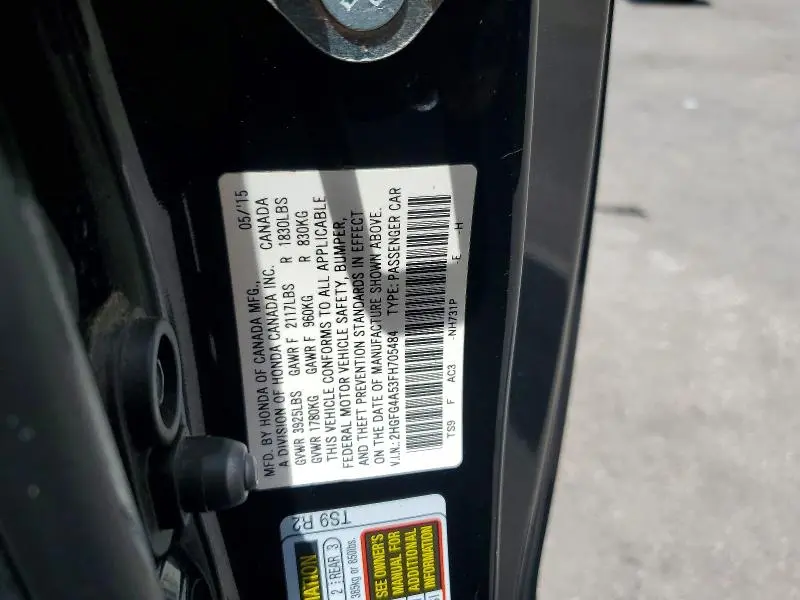 2015 HONDA CIVIC SI  