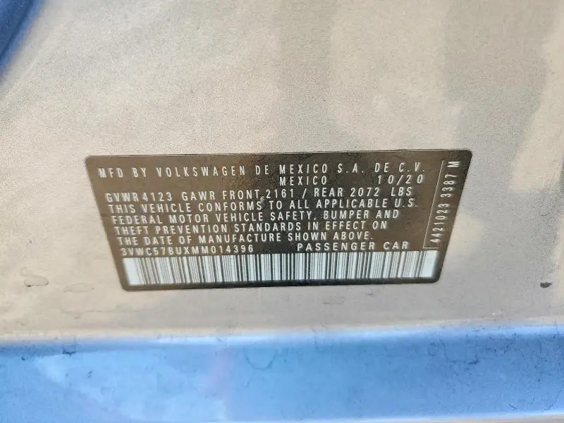 2021 VOLKSWAGEN JETTA S  