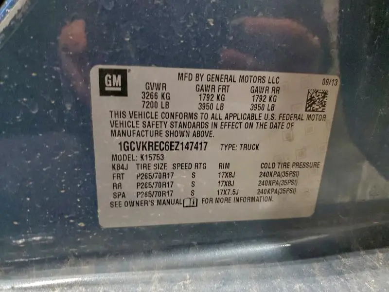 2014 CHEVROLET SILVERADO K1500 LT  