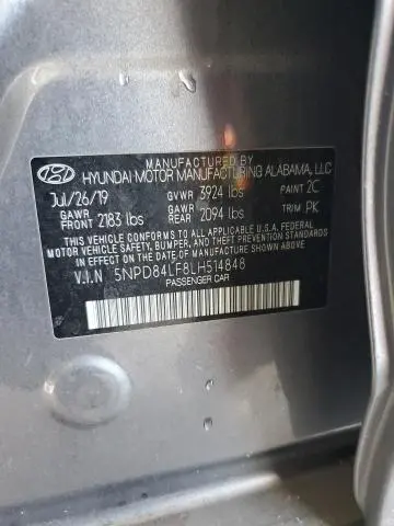 2020 HYUNDAI ELANTRA SEL  