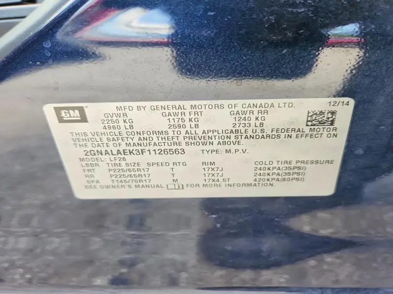 2015 CHEVROLET EQUINOX LS  