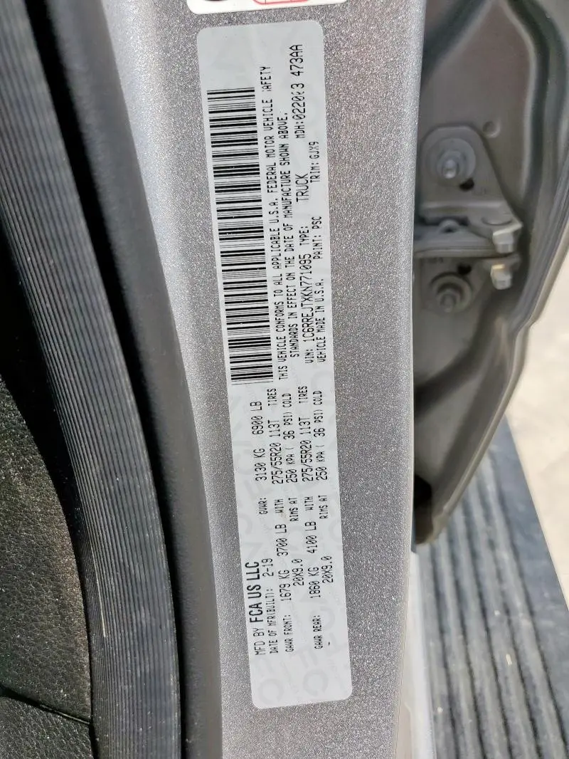 2019 RAM 1500 LARAMIE  