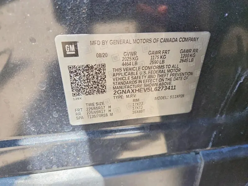 2020 CHEVROLET EQUINOX LS  