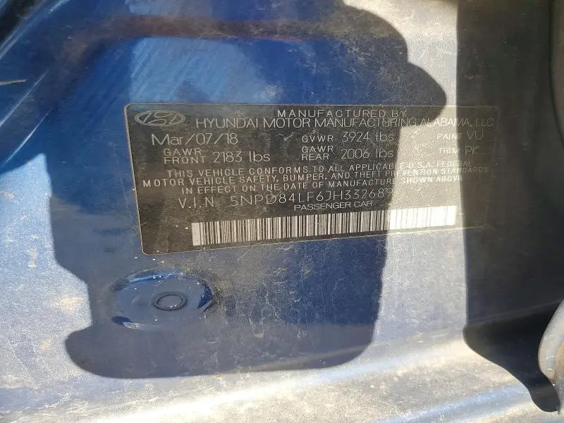2018 HYUNDAI ELANTRA SEL  