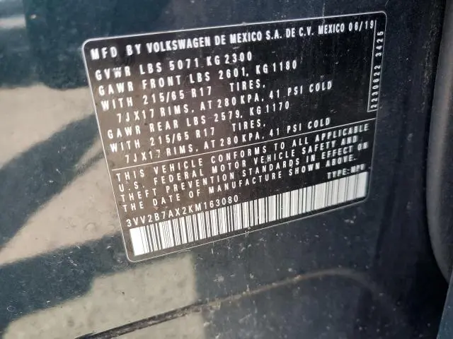 2019 VOLKSWAGEN TIGUAN SE  