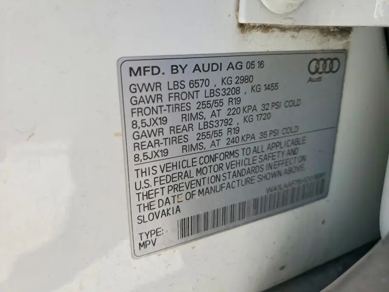 2017 AUDI Q7 PREMIUM PLUS  