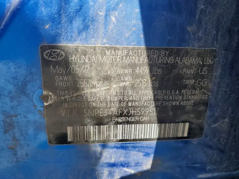 2018 HYUNDAI SONATA SEL  