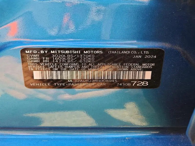 2024 MITSUBISHI MIRAGE ES  