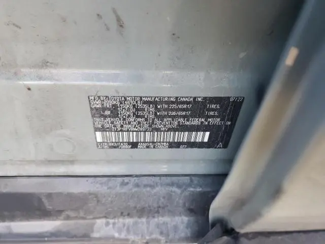 2022 TOYOTA RAV4 XLE  