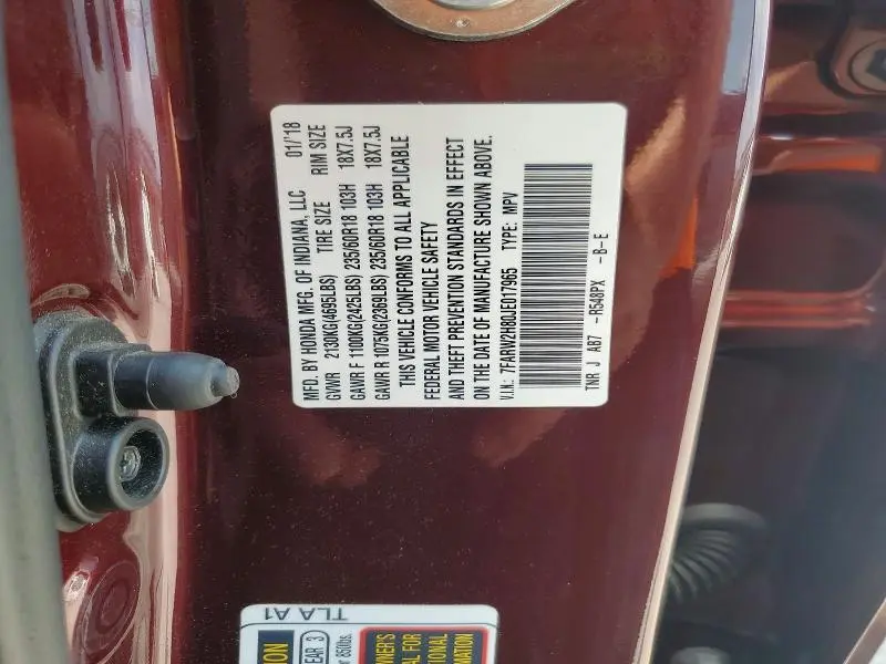 2018 HONDA CR-V EXL  