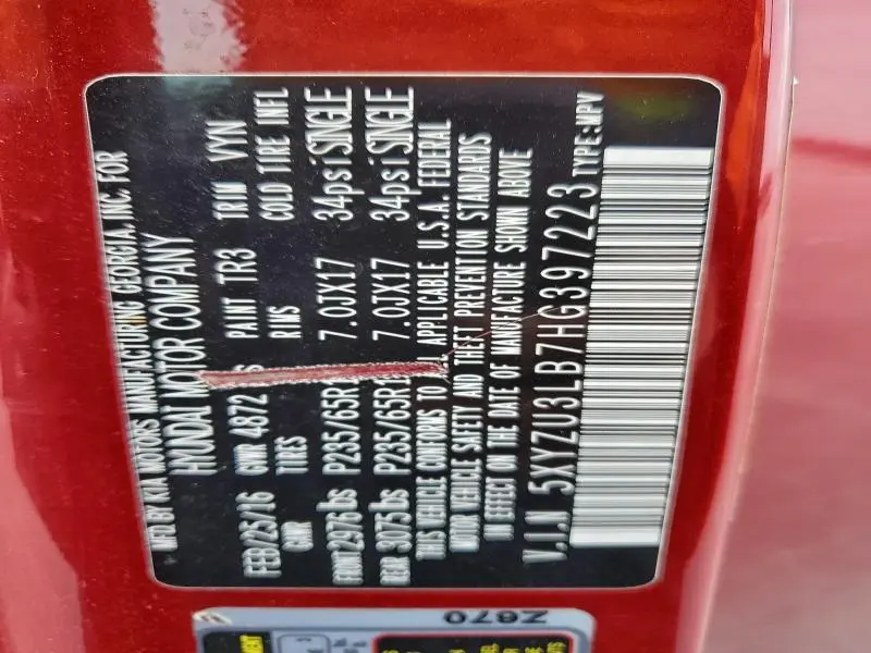 2017 HYUNDAI SANTA FE SPORT   