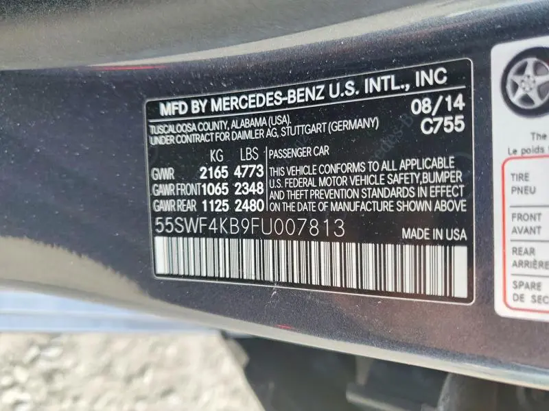 2015 MERCEDES-BENZ C 300 4MATIC  