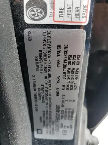 2012 CHEVROLET COLORADO LT  