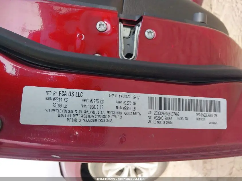 2018 CHRYSLER 300 TOURING