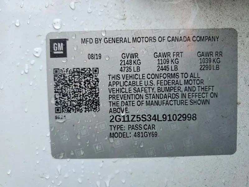 2020 CHEVROLET IMPALA LT  