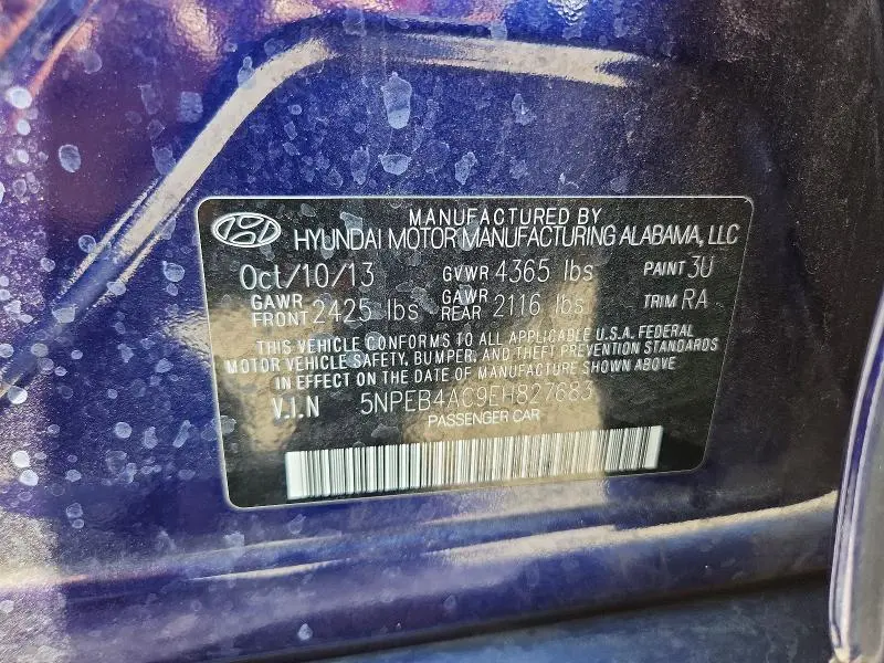 2014 HYUNDAI SONATA GLS  