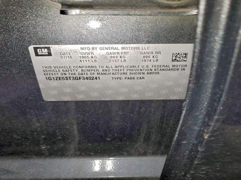 2016 CHEVROLET MALIBU LT  