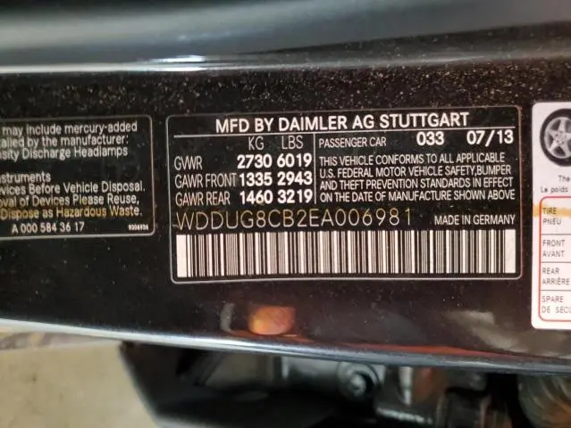 2014 MERCEDES-BENZ S 550  