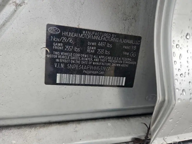 2017 HYUNDAI SONATA SPORT  